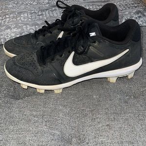 Nike Alpha Huarache Varsity Men’s Black White Baseball Cleats sz 12